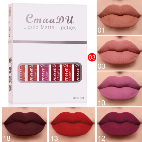 Skinora™ Matte Non-stick Cup Waterproof Lipstick Long Lasting Lip Gloss - Image 6